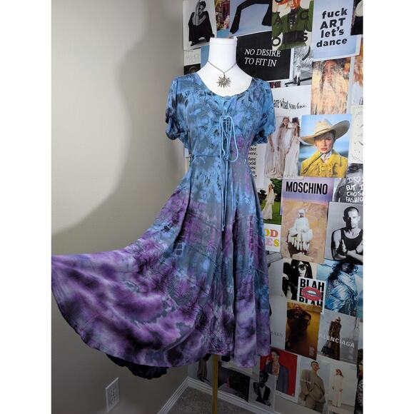 other Dresses & Skirts - Whimsygoth Tie Dye Boho Dress